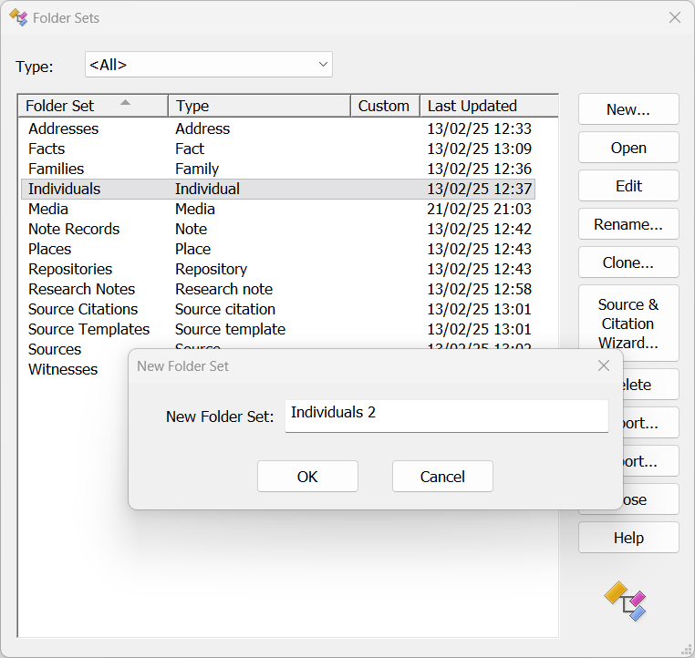 Clone "Individuals" Folder Set